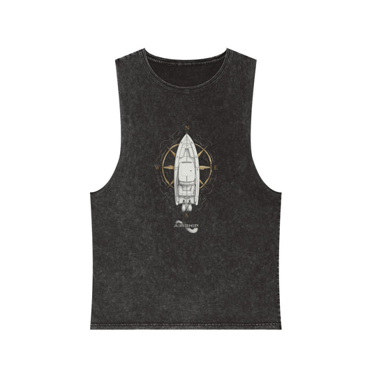 Airship Compass Tank Top — Stonewash Sleeveless Shirt
