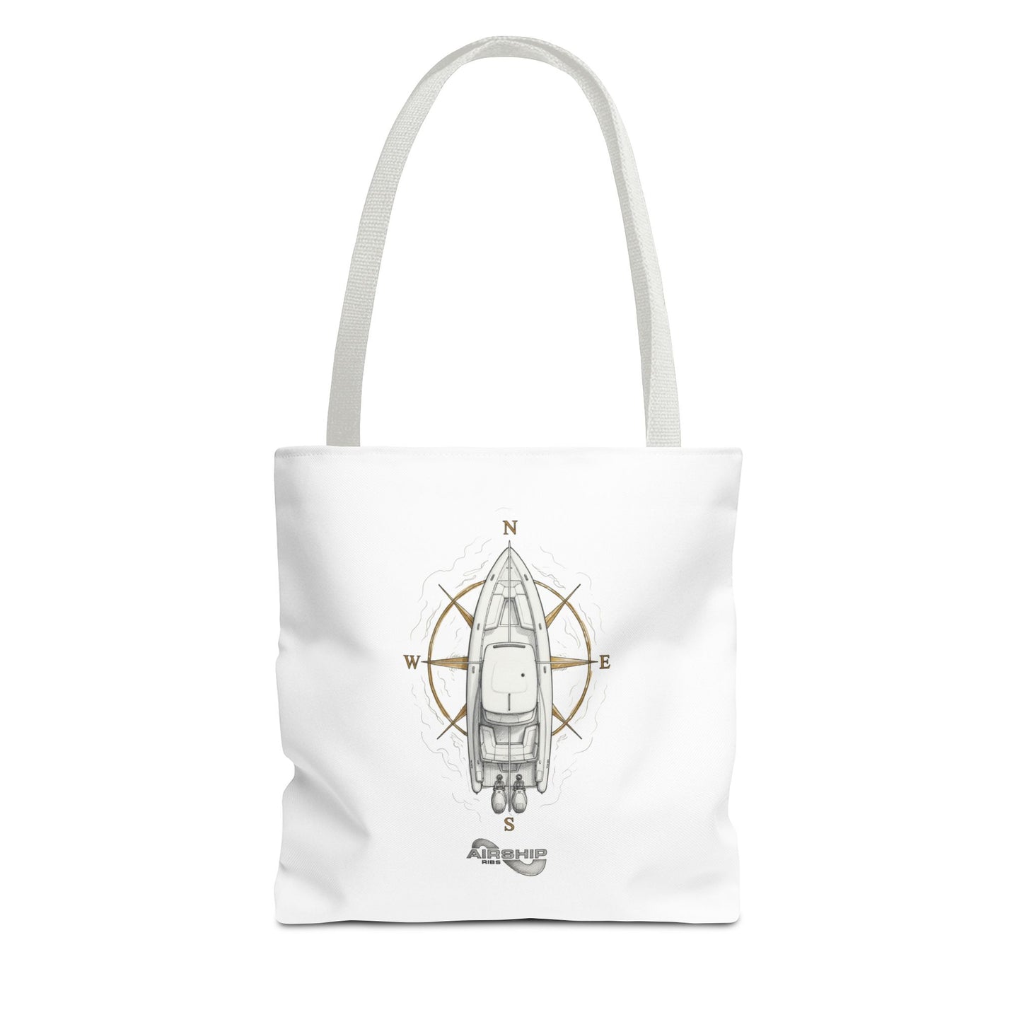 Nautical Compass Airship Tote Bag