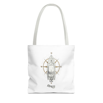 Nautical Compass Airship Tote Bag