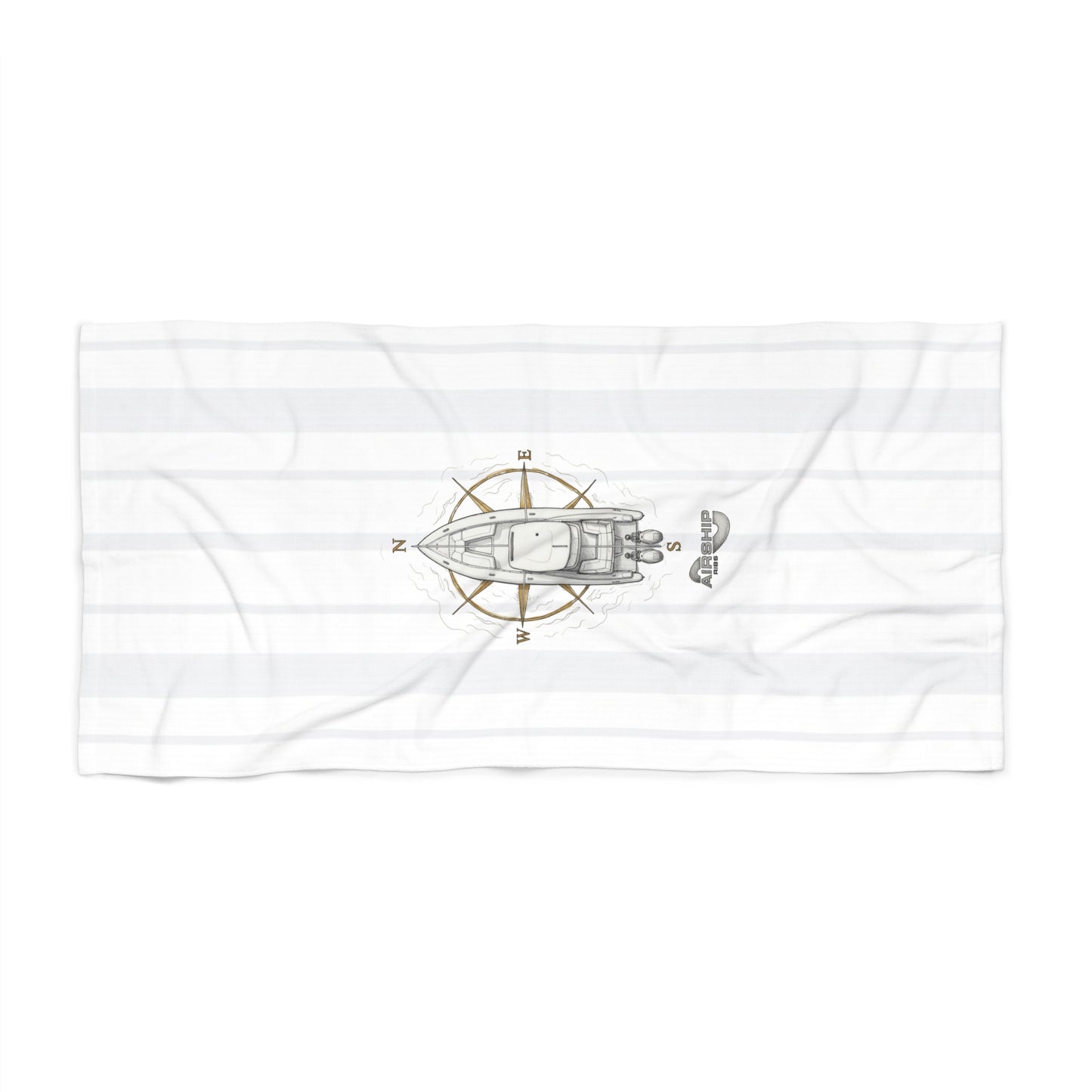 Nautical Compass Airship - XL Beach Towel