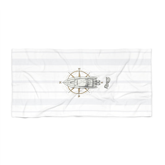 Nautical Compass Airship - XL Beach Towel