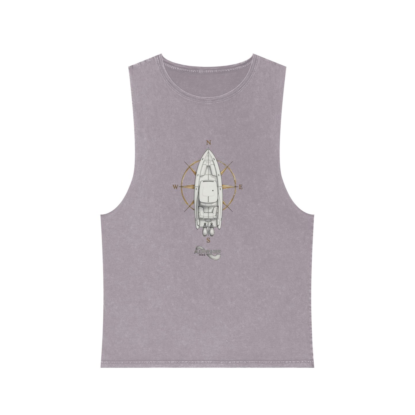 Airship Compass Tank Top — Stonewash Sleeveless Shirt