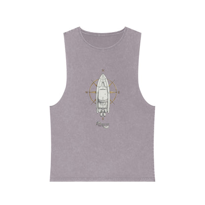 Airship Compass Tank Top — Stonewash Sleeveless Shirt
