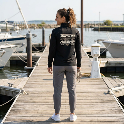Airship Velocity - Quarter-Zip Pullover Embroidered Pullover