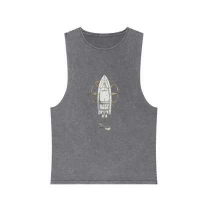 Airship Compass Tank Top — Stonewash Sleeveless Shirt
