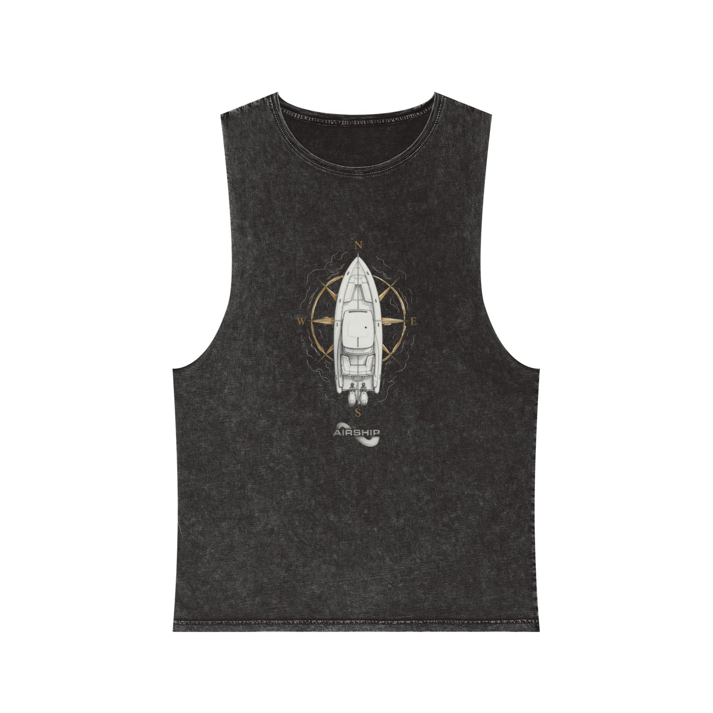 Airship Compass Tank Top — Stonewash Sleeveless Shirt