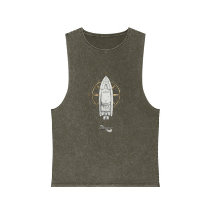 Airship Compass Tank Top — Stonewash Sleeveless Shirt