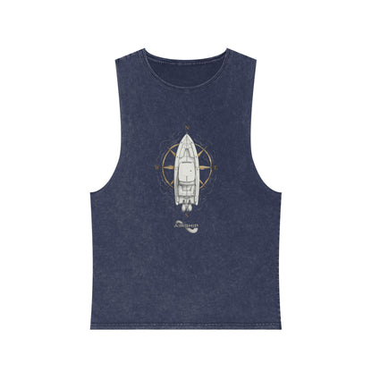 Airship Compass Tank Top — Stonewash Sleeveless Shirt