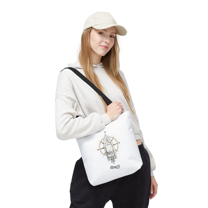 Nautical Compass Airship Tote Bag