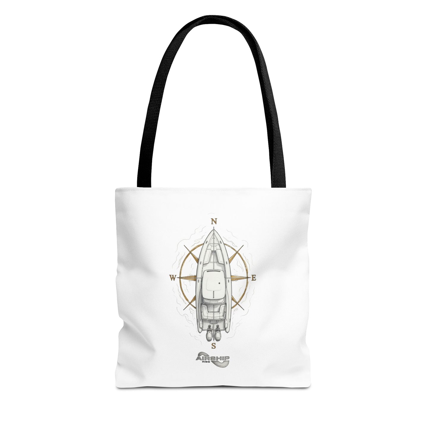 Nautical Compass Airship Tote Bag