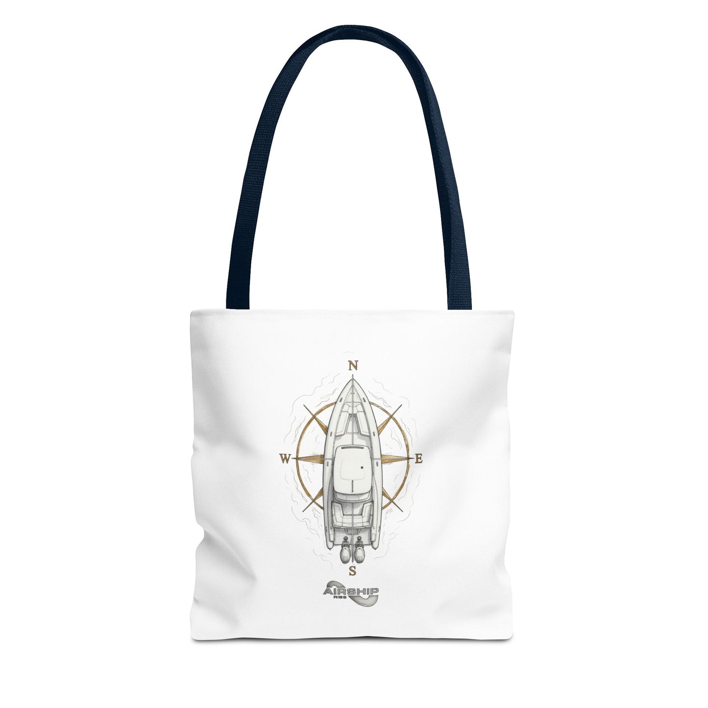Nautical Compass Airship Tote Bag