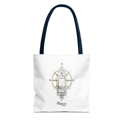 Nautical Compass Airship Tote Bag
