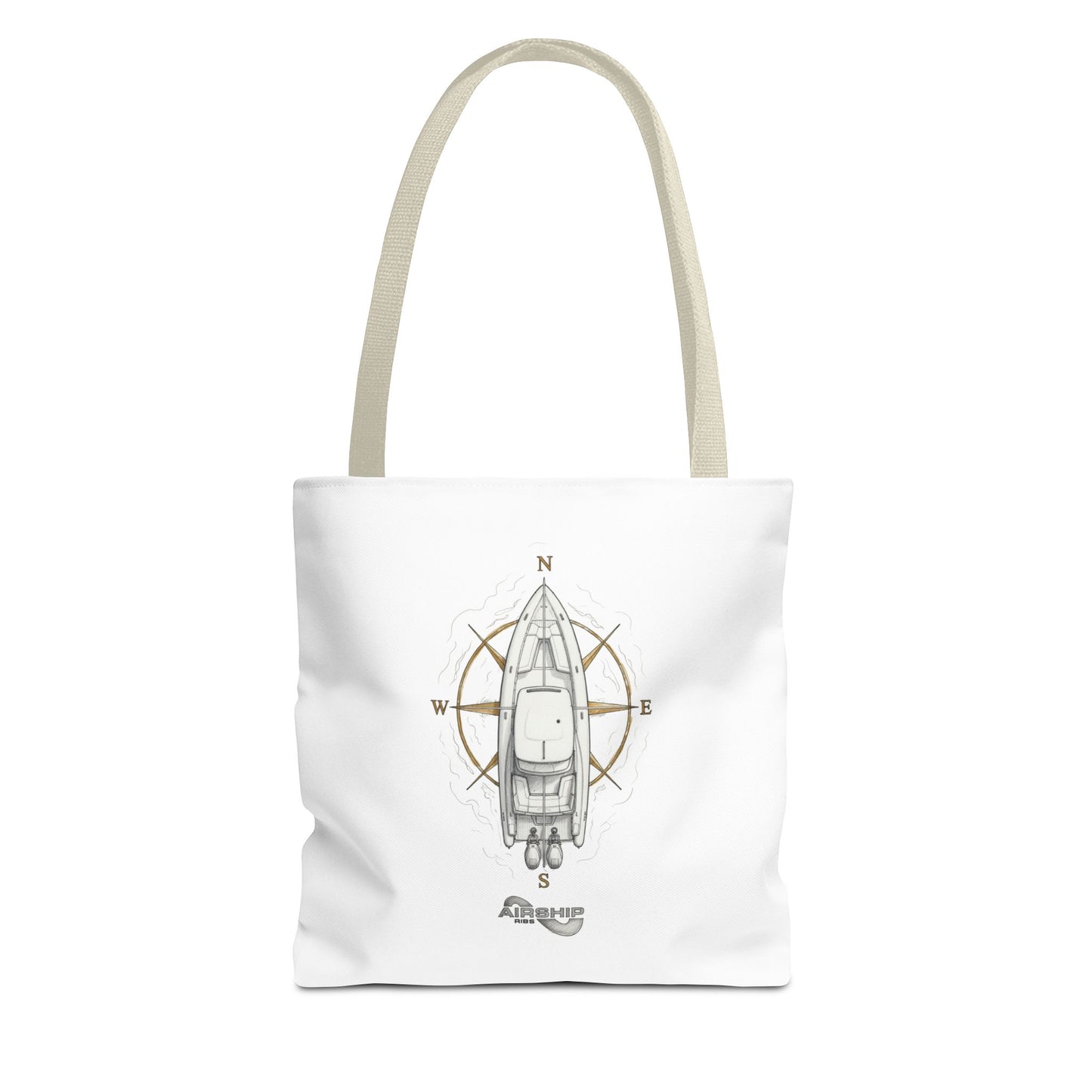 Nautical Compass Airship Tote Bag