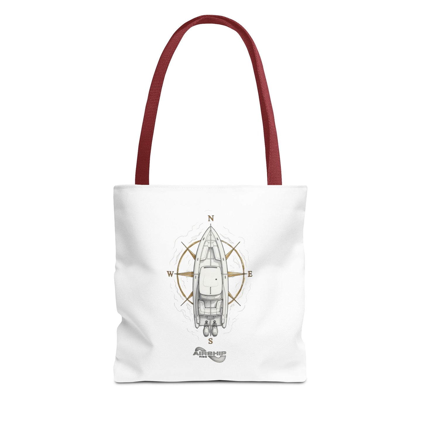 Nautical Compass Airship Tote Bag