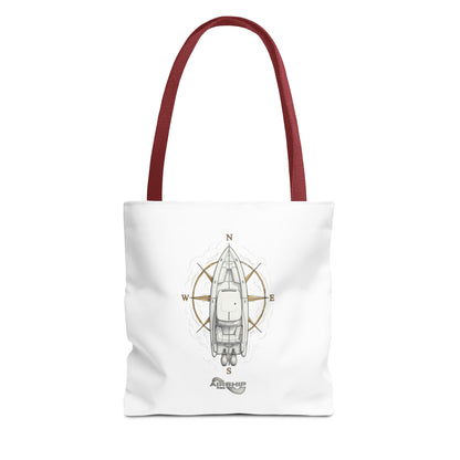 Nautical Compass Airship Tote Bag